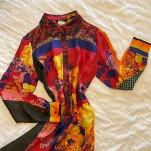 Maxmara Weekend silk ornate shirt dress